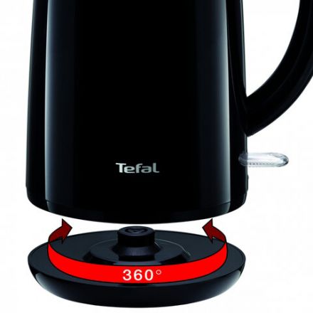 Чайник TEFAL KO260830, 1,7 л, 2150 Вт, закрытый нагревательный элемент, двойные стенки, пластик, черный, 7211002465 Чайник TEFAL KO260830, 1,7 л, 2150 Вт, закрытый нагревательный элемент, двойные стенки, пластик, черный, 7211002465