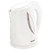 Чайник SONNEN KT-1758, 1,7 л, 2200 Вт, закрытый нагревательный элемент, пластик, белый, 453415