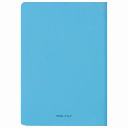 Тетрадь 48 л. в клетку обложка кожзам SoftTouch, сшивка, A5 (147х210мм), ГОЛУБОЙ, BRAUBERG RAINBOW, 403880 Тетрадь 48 л. в клетку обложка кожзам SoftTouch, сшивка, A5 (147х210мм), ГОЛУБОЙ, BRAUBERG RAINBOW, 403880