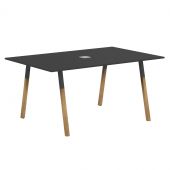 Стол переговорный прямоугольный FSCT 1510 Черный графит/Черный графит-Бук 1020х1580х733 FORTA Стол переговорный прямоугольный FSCT 1510 Черный графит/Черный графит-Бук 1020х1580х733 FORTA