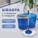 Швабра с отжимом и ведром 14л/5л, отжим центрифуга / рукоятка, 2 круглые насадки, крепление кольцо, синий, LAIMA, 601460