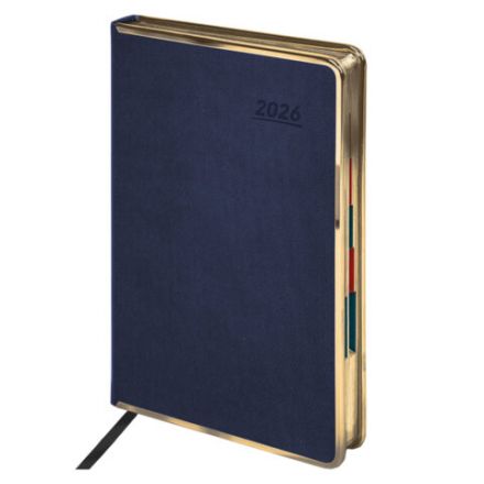 Ежедневник датированный 2026 А5 148х218 мм, GALANT "Infinity Gold", под кожу, темно-синий, 117503 Ежедневник датированный 2026 А5 148х218 мм, GALANT "Infinity Gold", под кожу, темно-синий, 117503