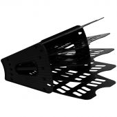 Лоток для бумаг веерный СТАММ, 5-ти секционный, черный Лоток для бумаг веерный СТАММ, 5-ти секционный, черный