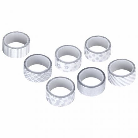 Клейкие WASHI-ленты для декора с фольгой СЕРЕБРИСТЫЕ, 15 мм х 3 м, 7 шт., рисовая бумага, ОСТРОВ СОКРОВИЩ, 661713 Клейкие WASHI-ленты для декора с фольгой СЕРЕБРИСТЫЕ, 15 мм х 3 м, 7 шт., рисовая бумага, ОСТРОВ СОКРОВИЩ, 661713