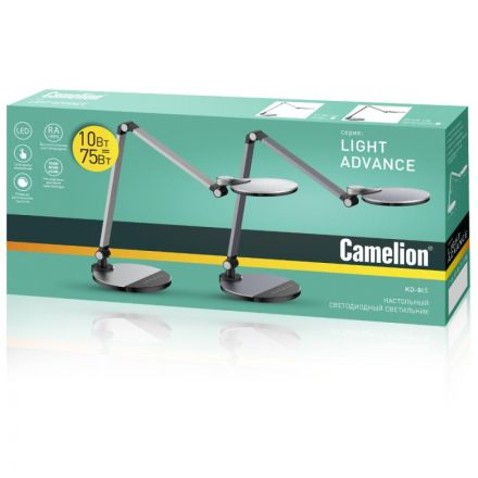 Светильник Camelion KD-865  C03, серебро, LED, 10W, 230В,сенс.рег.ярк 13400