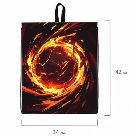 Мешок для обуви BRAUBERG KIDS, с петлей, 42х34 см, "Fire split", 273436 Мешок для обуви BRAUBERG KIDS, с петлей, 42х34 см, "Fire split", 273436