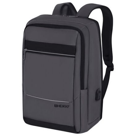 Рюкзак HEIKKI ELECT (ХЕЙКИ) универсальный, отделение для ноутбука, USB-порт, серый, 44х30х16 см, 273863 Рюкзак HEIKKI ELECT (ХЕЙКИ) универсальный, отделение для ноутбука, USB-порт, серый, 44х30х16 см, 273863