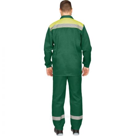 Костюм рабочий летний муж. л16-КБР с СОП зел/желт (р.52-54) 170-176