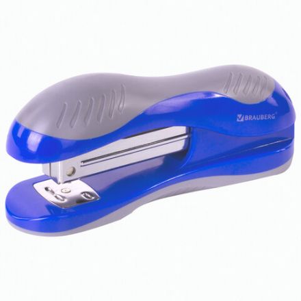 Степлер №24/6, 26/6 BRAUBERG "JET", до 25 листов, эргономичный, сине-серый, 229689 Степлер №24/6, 26/6 BRAUBERG "JET", до 25 листов, эргономичный, сине-серый, 229689