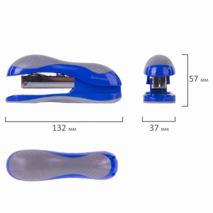 Степлер №24/6, 26/6 BRAUBERG "JET", до 25 листов, эргономичный, сине-серый, 229689 Степлер №24/6, 26/6 BRAUBERG "JET", до 25 листов, эргономичный, сине-серый, 229689