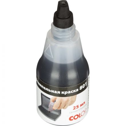 Краска штемпельная Colop 801 черная на водно-глицериновой основе 25 г