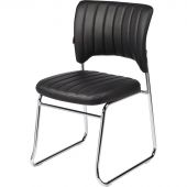 Стул для посетителя Easy Chair 809 VPU черный (искусственная кожа/металл хромированный)