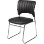 Стул для посетителя Easy Chair 809 VPU черный (искусственная кожа/металл хромированный)