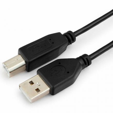 Кабель USB 2.0 AM-BM, 1,8 м, ГАРНИЗОН, медь, черный, пакет, GCC-USB2-AMBM-1.8M, 14371 Кабель USB 2.0 AM-BM, 1,8 м, ГАРНИЗОН, медь, черный, пакет, GCC-USB2-AMBM-1.8M, 14371