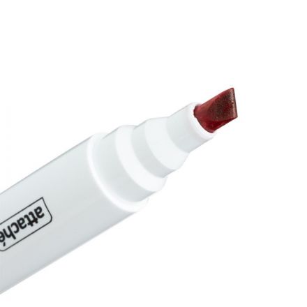 Маркер перманентный ATTACHE красный 1,5-3 мм скошенный наконечник Маркер перманентный ATTACHE красный 1,5-3 мм скошенный наконечник