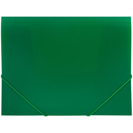 Папка на резинке OfficeSpace А4, 500мкм, пластик, зеленая