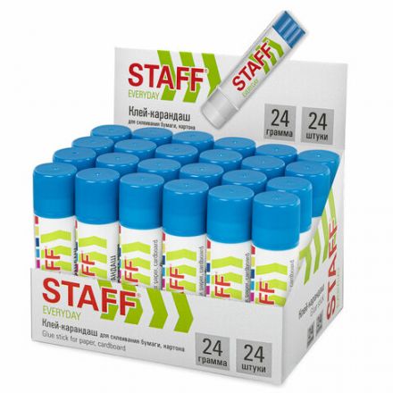 Клей-карандаш STAFF "EVERYDAY", 24 г, 226617 Клей-карандаш STAFF "EVERYDAY", 24 г, 226617