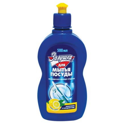 Средство для мытья посуды 500 мл, ЗОЛУШКА "Лимон", пуш-пул, 10520 Средство для мытья посуды 500 мл, ЗОЛУШКА "Лимон", пуш-пул, 10520