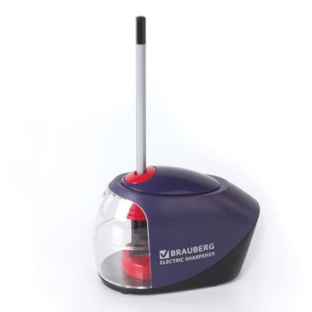 Точилка электрическая BRAUBERG "Delta", питание от 4 батареек АА, спиралевидное лезвие, 228421 Точилка электрическая BRAUBERG "Delta", питание от 4 батареек АА, спиралевидное лезвие, 228421