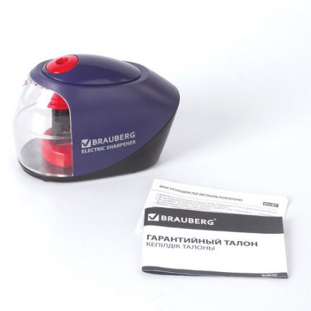 Точилка электрическая BRAUBERG "Delta", питание от 4 батареек АА, спиралевидное лезвие, 228421 Точилка электрическая BRAUBERG "Delta", питание от 4 батареек АА, спиралевидное лезвие, 228421