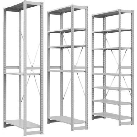 Стеллаж металлический ГТС_ТСУ Универсал, 2200x1060x500, Полки: 6 шт. метал