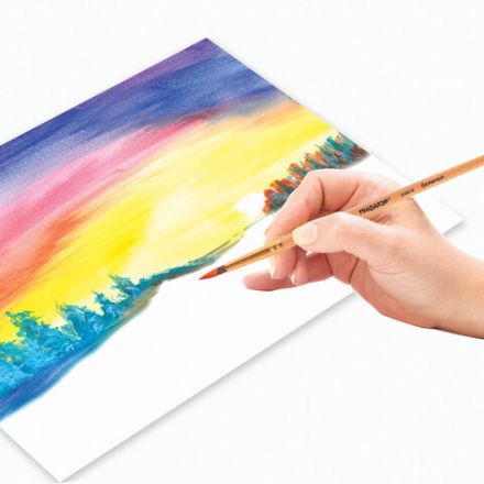Кисть ПИФАГОР, БЕЛКА, круглая, № 4, деревянная лакированная ручка, с колпачком, 200818 Кисть ПИФАГОР, БЕЛКА, круглая, № 4, деревянная лакированная ручка, с колпачком, 200818