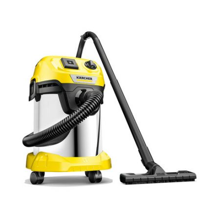 Пылесос хозяйственный KARCHER WD 3 PS, мусоросборник 17 л, мощность 1000 Вт, желтый, 1.628-190.0 Пылесос хозяйственный KARCHER WD 3 PS, мусоросборник 17 л, мощность 1000 Вт, желтый, 1.628-190.0