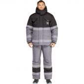 Костюм рабочий зимний мужской з50-КПК СОП сер/черн р.44-46/158-165 Костюм рабочий зимний мужской з50-КПК СОП сер/черн р.44-46/158-165