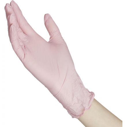 Перчатки нитрил, н/c, н/о, текстур, Benovy (L) 50п/уп, розовый Перчатки нитрил, н/c, н/о, текстур, Benovy (L) 50п/уп, розовый