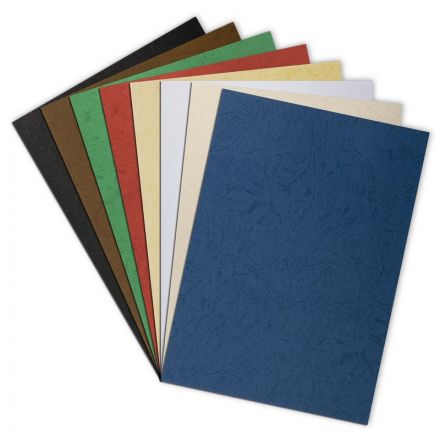 Обложки для переплета картонные ProfiOffice A4 270 г/кв.м синие текстура кожа (100 штук в упаковке)