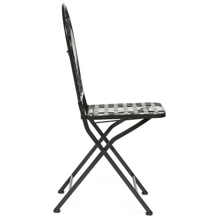 Стул Secret de Maison VICENZA (mod. PL08-1070-1-GBRN) металл, 36х35х91см, черный/плитка "ASTRA"
