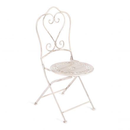 Комплект (стол + 2 стула) Secret de Maison Monique (mod. PL08-6241.6242), металл, стол:62*73, стул: 48*40*93, Античный белый (Antique White)