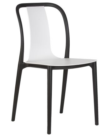 Стул обеденный DOBRIN ADAM, черный/белый Стул обеденный DOBRIN ADAM, черный/белый