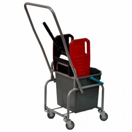 Тележка уборочная Eco-Force, 1 съемное ведро 25 л, отжим, металлический каркас, бесшумные колеса, 21EF/1 Тележка уборочная Eco-Force, 1 съемное ведро 25 л, отжим, металлический каркас, бесшумные колеса, 21EF/1