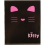 Тетрадь общая А5 48л №1School Kitty черн,клет,скреп, ВД-лак