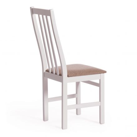 Стул SWEDEN Многослойная фанера, 41*40*99 см, white, ткань бежевая (Ford William 7)