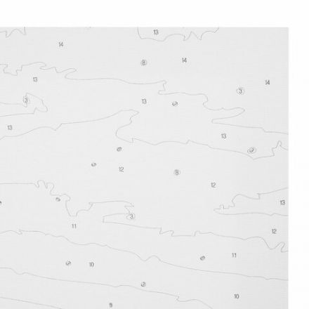 Картина по номерам 40х50 см, ОСТРОВ СОКРОВИЩ "Лунная ночь", на подрамнике, акрил, кисти, 663282
