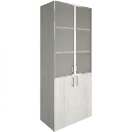 Шкаф YALTA со стекл/рама LT-ST 1.2R снежная патина В2012