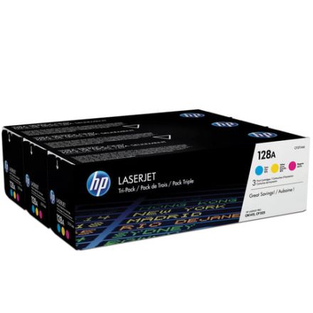 Картридж лазерный HP (CF371AM) LaserJet Pro CM1415/CP1525, №128A, оригинальный, КОМПЛЕКТ 3 цвета по 1300 страниц Картридж лазерный HP (CF371AM) LaserJet Pro CM1415/CP1525, №128A, оригинальный, КОМПЛЕКТ 3 цвета по 1300 страниц