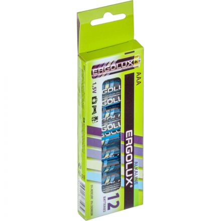 Батарейки Ergolux AAA/LR 03 Alkaline BP-12 (LR 03 BP-12, 1.5В)(12 шт в уп.) Батарейки Ergolux AAA/LR 03 Alkaline BP-12 (LR 03 BP-12, 1.5В)(12 шт в уп.)
