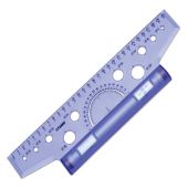 Линейка с роликом (рейсшина) 30 см, металлический ролик, с транспортиром, прозрачная, ЛР-30478 Линейка с роликом (рейсшина) 30 см, металлический ролик, с транспортиром, прозрачная, ЛР-30478