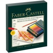Карандаши цветные художественные Faber-Castell "Polychromos", 36цв., заточен., студийная коробка Карандаши цветные художественные Faber-Castell "Polychromos", 36цв., заточен., студийная коробка