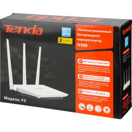 Маршрутизатор Tenda F3 3 LAN, 100 Мбит/с