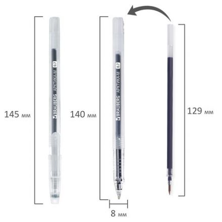 Ручка гелевая РОССИЯ "АРКТИКА-М", СИНЯЯ, корпус тонированный, узел 0,7 мм, линия письма 0,5 мм, BRAUBERG, 143957 Ручка гелевая РОССИЯ "АРКТИКА-М", СИНЯЯ, корпус тонированный, узел 0,7 мм, линия письма 0,5 мм, BRAUBERG, 143957