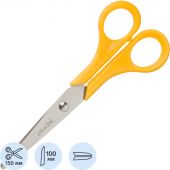 Ножницы Attache 150 мм с пластиковыми ручками, цвет желтый