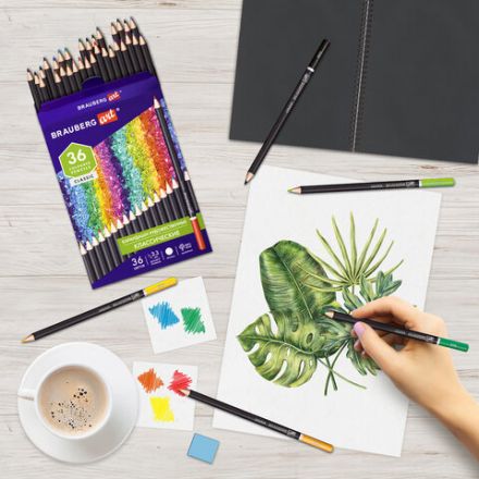 Карандаши художественные цветные BRAUBERG ART CLASSIC, 36 цветов, МЯГКИЙ грифель 3,3 мм, 181538 Карандаши художественные цветные BRAUBERG ART CLASSIC, 36 цветов, МЯГКИЙ грифель 3,3 мм, 181538