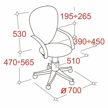 Кресло VB_Бюрократ CH-545/LUX черный 38-418 алюминий