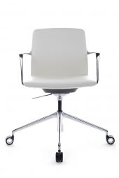 Кресло Plaza-M FK004-B12 Белый (6207) натуральная кожа 70*70*80-86