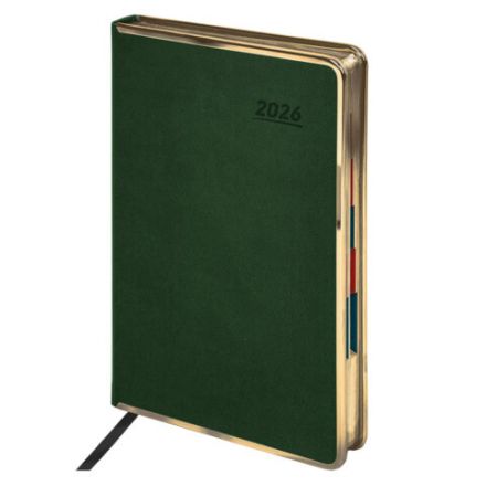 Ежедневник датированный 2026 А5 148х218 мм, GALANT "Infinity Gold", под кожу, темно-зеленый, 117504 Ежедневник датированный 2026 А5 148х218 мм, GALANT "Infinity Gold", под кожу, темно-зеленый, 117504