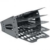 Лоток для бумаг веерный СТАММ, 5-ти секционный, серый Лоток для бумаг веерный СТАММ, 5-ти секционный, серый